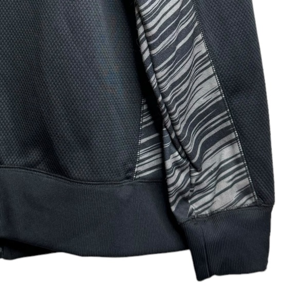 Star Wars Black Gray Stripes Long Sleeve Drawstring Full Zip Hoodie Pockets M - Picture 13 of 16